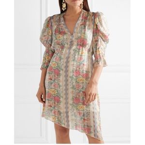 NWT Anna Sui Womens Dress Sz 12  Sheer Whimsy Floral Cottagecore Coquette Pastel